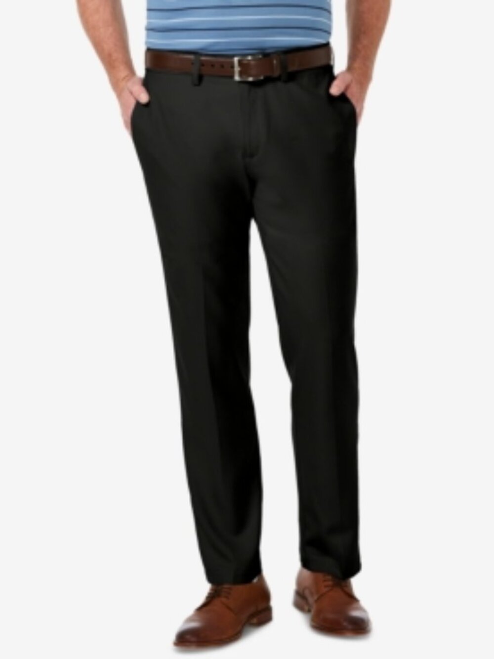 Men's Haggar® Cool 18® PRO Straight-Fit Wrinkle-Free Flat-Front Super Flex Waist